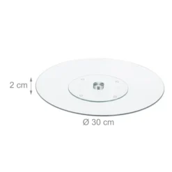 Serveringsfat & Skålar-Tårtfat, Roterande, 2x30 cm, Transparent