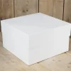 Utrustning För Tårtdekoration-Tårtkartong Vit 20cm x 20cm x 15cm - FunCakes