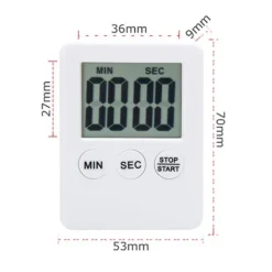 Tunn kökstimer Timer Stor Skärm Digital magnetisk nedräkning - Rosa