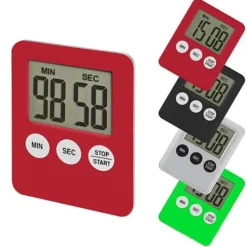 Tunn kökstimer Timer Stor Skärm Digital magnetisk nedräkning - Orange