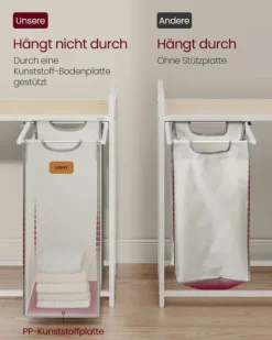 Tvättkorg, 98,6x33x80,5 cm, Beige