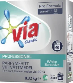 Tvättmedel VIA Pro F. White Sens 8,32kg