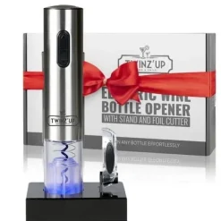 Korkskruvar-Twinz’up sladdlös elektrisk korkskruv - Box med folieskärare och laddningsbas - Andra generationens batteri - Ca