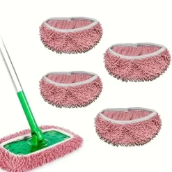 Rengöringsutrustning-Tygskydd - Gäller för Swiffer Mopp – Återanvändbara Mopptorkar för Våt och Torr Rengöring - 4 st