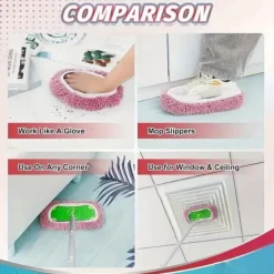 Rengöringsutrustning-Tygskydd - Gäller för Swiffer Mopp – Återanvändbara Mopptorkar för Våt och Torr Rengöring - 4 st