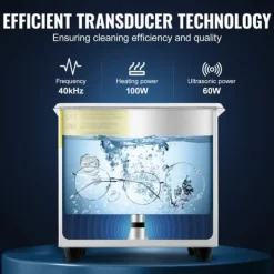 Ultraljudsrenare 1,3 l professionell med digital ultraljudsdisplay