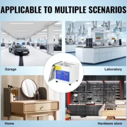 Ultraljudsrenare 1,3 l professionell med digital ultraljudsdisplay