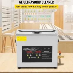 Ultraljudsrenare 6L, 400W med värme och timer för smycken, effektiv rengöring