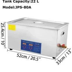 Ultraljudsrengörare, 40 kHz frekvens, justerbara tidsinställningar,22L