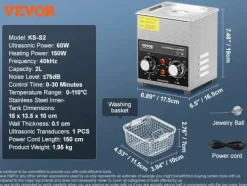 Ultraljudstvätt-Ultraljudsrengörare, flera kapacitetsalternativ, effektiv värmesystem,2L