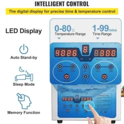 Ultraljudsrengörare, 36KHz~40KHz justerbar, 6L 220V, med digital timer och värmare för smycken, klockor, glasögon.