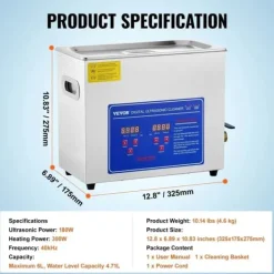 Ultraljudsrengörare, Kraftfull rengöring, Användarvänlig kontroll,6L JPS-30A