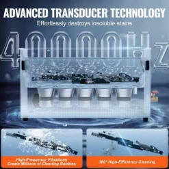 Ultraljudsrengörare, 10L kapacitet, professionell rengöringsprestanda,10L