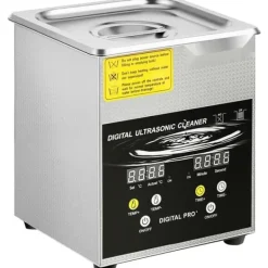 Ultraljudstvätt-Ultraljudsrengöringsmaskin 2L för smycken, rostfritt stål, effektiv rengöring, kompakta mått