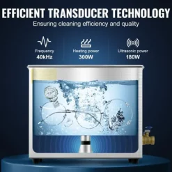 Ultraljudstvätt-Ultraljudsrengöringsmaskin SM® - 6L, 240V, 200W, rostfritt stål, silver, för glasögon, smycken, proteser