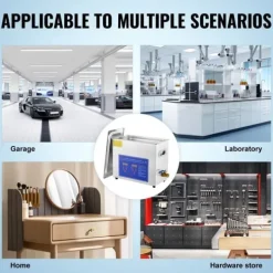 Ultraljudstvätt-Ultraljudsrengöringsmaskin SM® - 6L, 240V, 200W, rostfritt stål, silver, för glasögon, smycken, proteser