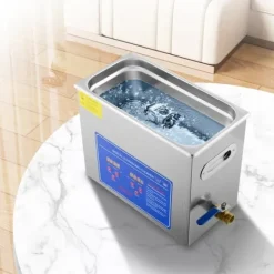 Ultraljudstvätt-Ultraljudsrengöringsmaskin SM® - 6L, 240V, 200W, rostfritt stål, silver, för glasögon, smycken, proteser