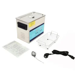 Ultraljudstvätt-Ultraljudstvätt - 10 L Rengöringsmaskin - 28/40 kHz - Timer 0–30 min - EU-kontakt 220 V - Rostfritt stål 201/304 - Effekt <800 W - Ljusgrå