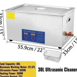 Ultraljudstvätt, Djup rengöringsteknik, Användarvänlig design, 30L-600W