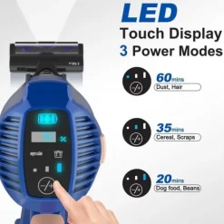 UMLo V11 blå sladdlös skaftdammsugare – 2-i-1 handdammsugare & golvdammsugare med HEPA-filter, 300W motor, LED-display