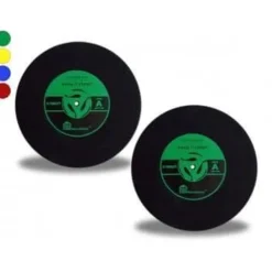 Underlägg - Vinylskiva - Silikon - Diameter 100mm - Set om 2