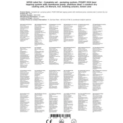 Ölkranar-Underräknare Öltapp, PYGMY 20 / K, med membranpump, 1-sidigt torrkylningsanordning i rostfritt stål, 25 liter / h, inkl dispenser, KEG:Type G