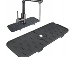 Mattor & Galler Till Diskhoar-UNIVERSAL SILIKON AVLOPPSKLAPP FÖR SINKERS 36,5 x 14 cm BRUNBESTE BB-3247 GRAY