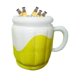 Ishink & Kylare-Uppblåsbar iskubshink i form av en ölmugg * Mått: 44 x 42 x 32 cm * Kapacitet: 10 L * Material: plast...