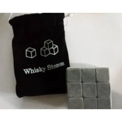 Whiskystenar-Uppfriskande isbitar - MOMENTUS - 9X - Täljsten - För whisky och vin - Återanvändbar