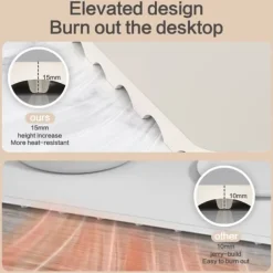 Matuppvärmare-Uppgradera mat uppvärmning matta med värmebeständig kudde, barnlås säkerhet, perfekt för buffé, möten, fester, daglig användning