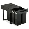 Källsorteringskärl-Utdragbar avfallsbehållare, 41,3x34x51,8 cm, Svart