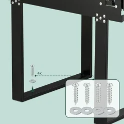 Källsorteringskärl-Utdragbar avfallsbehållare, 41,3x34x51,8 cm, Svart