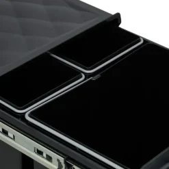 Källsorteringskärl-Utdragbar avfallsbehållare, 41,3x34x51,8 cm, Svart