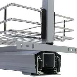 Köksorganiserare-Utdragbart Köksskafferi med Justerbar Höjd– 46 cm (D) x 170-195 cm (H) | Mjuk stängning | MonsterShop