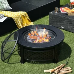 Grillar-Uteliv Eldstad, 81x48x3 cm, Svart