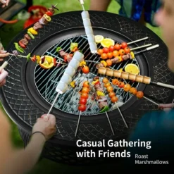 Grillar-Uteliv Eldstad, 81x48x3 cm, Svart