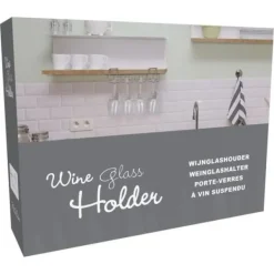 Vinglashängen-Utmärkt husgeråd vinglashållare för 12 glas metall 442492- USED