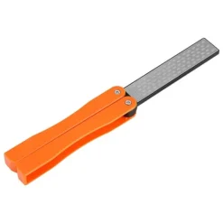 Köksknivar-Utomhuscamping Hopfällbar Dubbelsidig 400/600# Slipsten Bryne Slipverktyg (Gul)