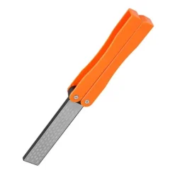 Köksknivar-Utomhuscamping Hopfällbar Dubbelsidig 400/600# Slipsten Bryne Slipverktyg (Gul)