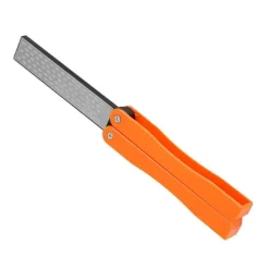 Köksknivar-Utomhuscamping Hopfällbar Dubbelsidig 400/600# Slipsten Bryne Slipverktyg (Gul)