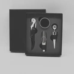 Verktygsset För Drinkar-Utsökt svart vinöppnarset - rostfritt korkskruvskit i rostfritt stål för hem-, bar- och restaurangpresenter