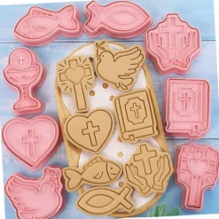 Kakformar-Utstickare med stämpel FÖRSTA HELIGA NATVARDEN 8 st