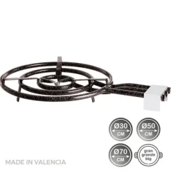 Gasbrännare-Vaello Paella Pan Gasbrännare 74187 70 Centimeter Silver