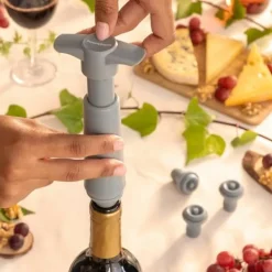 Flaskstopp & Flaskförslutare-Vakumpump och vinkorkar Winuum InnovaGoods (4 kåpor)