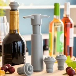 Flaskstopp & Flaskförslutare-Vakumpump och vinkorkar Winuum InnovaGoods (4 kåpor)