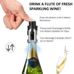 Flaskstopp & Flaskförslutare-Vakuumkork till Champagne – Champagneförslutare med Pump