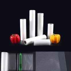 Vakuumförpackare-Vakuumpåsar Paket med 2 rullar 20x500cm, Matvakuumpåse för vakuumapparat, matsparare och sous vide