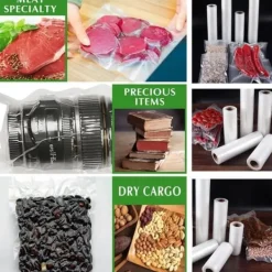 Vakuumförpackare-Vakuumpåsar Paket med 2 rullar 20x500cm, Matvakuumpåse för vakuumapparat, matsparare och sous vide