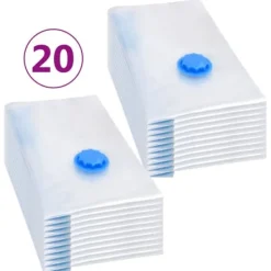 vidaXL Vakuumpåsar till kläder 60x40 cm 20 st