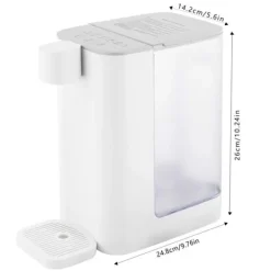 Vattenkylare-Varmvattendispenser - Varmvattenautomat - 3 L - 2000 W - 5 Temperaturlägen - Snabb Uppvärmning - Temperaturkontroll - För Kaffe Te Mjölk - Vit
